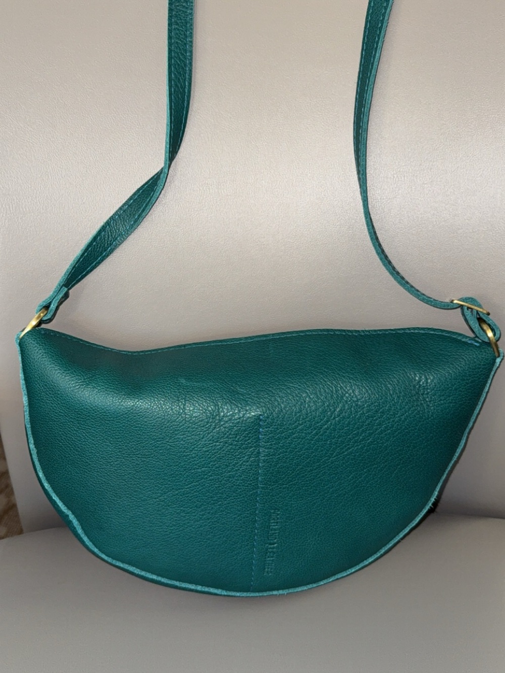 Green/Teal Portland leather Company large Koala sling bag